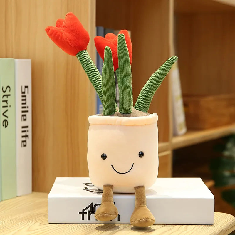 Decoración de Peluche de Tulipán Sonriente