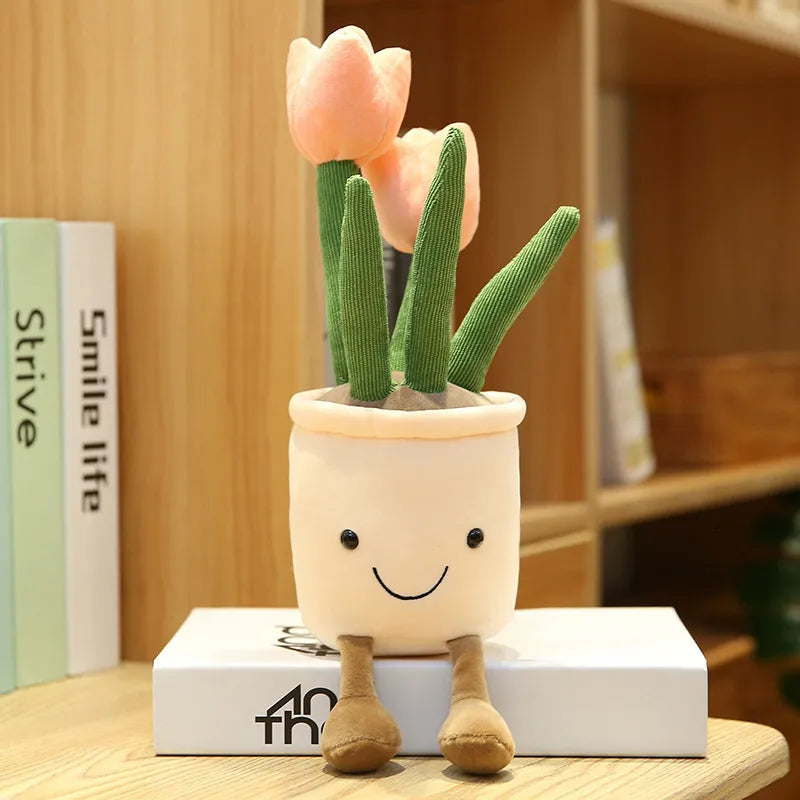 Decoración de Peluche de Tulipán Sonriente