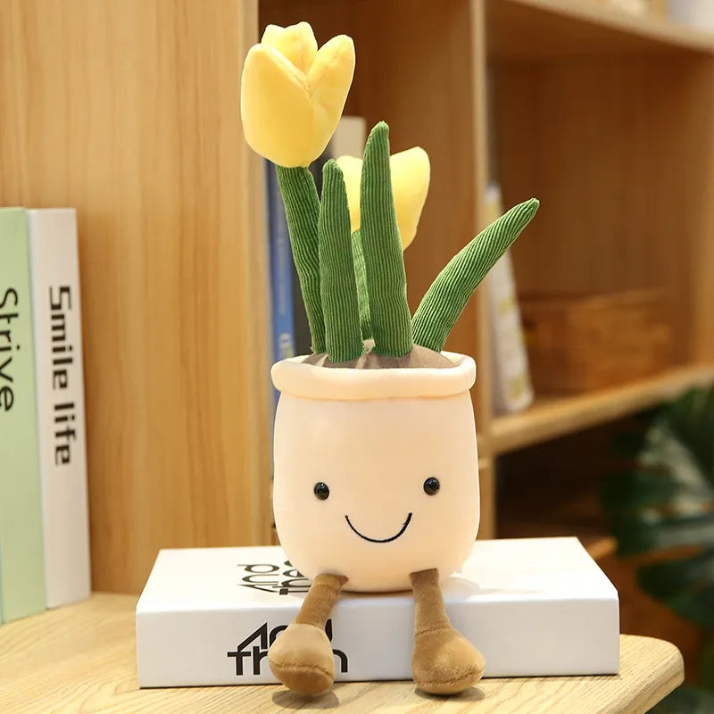 Decoración de Peluche de Tulipán Sonriente
