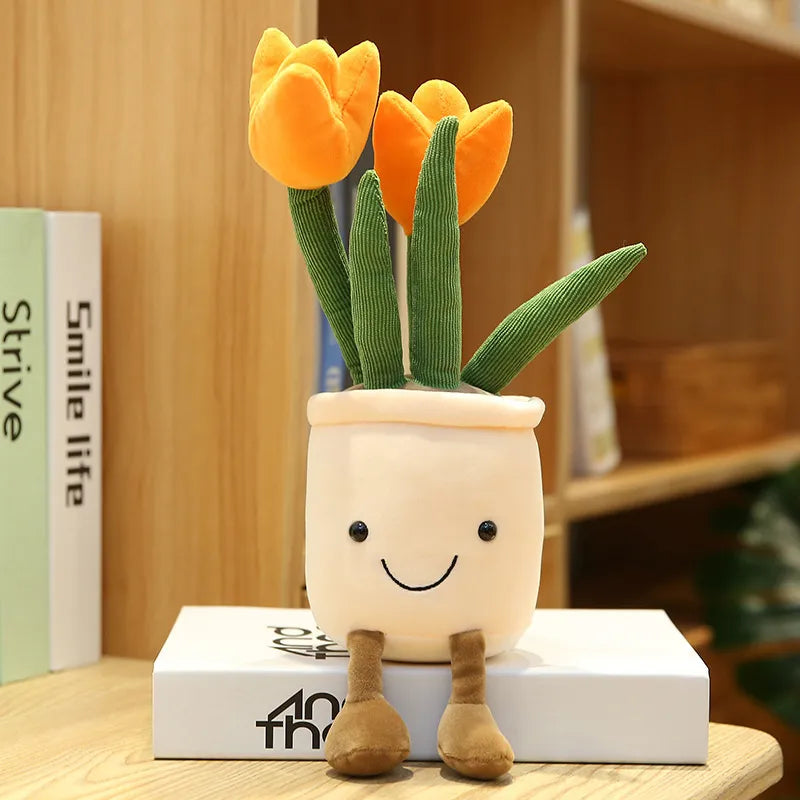 Decoración de Peluche de Tulipán Sonriente